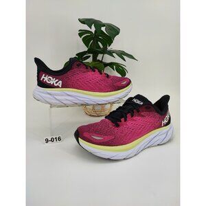 Hoka One One Clifton 8 Women's Sz 9B US Pink Mesh Running Shoes 1119394BGIR